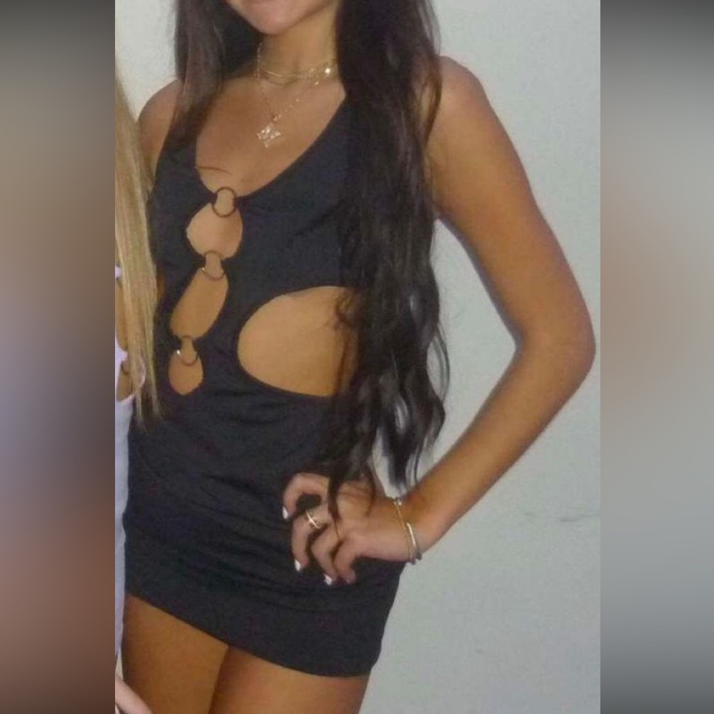 Edikted black mini dress